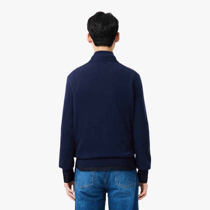 LACOSTE 1/2 ZIP KNIT - NAVY BLUE