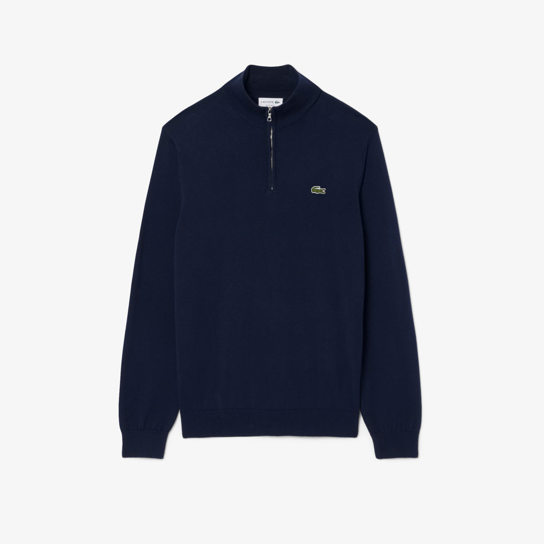 LACOSTE 1/2 ZIP KNIT - NAVY BLUE