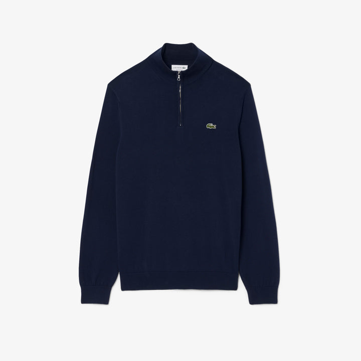 LACOSTE 1/2 ZIP KNIT - NAVY BLUE