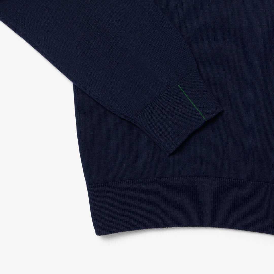 LACOSTE 1/2 ZIP KNIT - NAVY BLUE