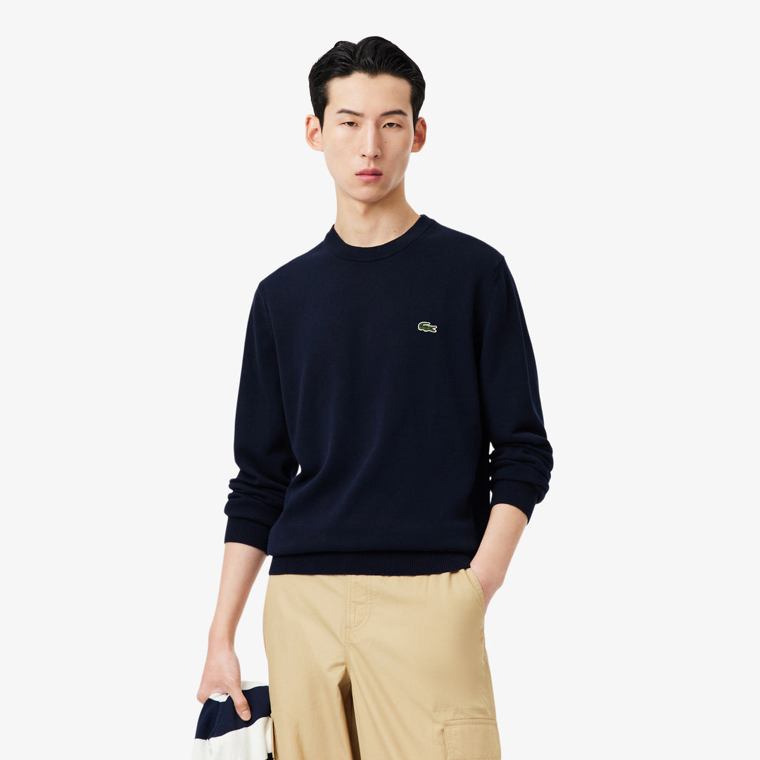 LACOSTE CREWNECK KNIT - NAVY BLUE
