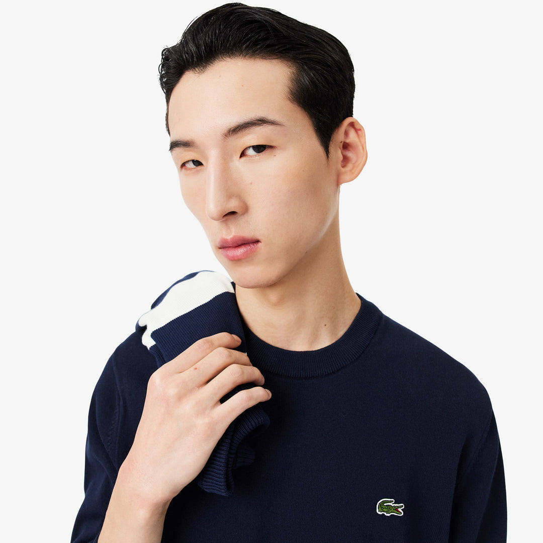 LACOSTE CREWNECK KNIT - NAVY BLUE