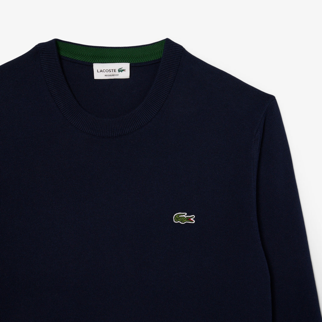 LACOSTE CREWNECK KNIT - NAVY BLUE