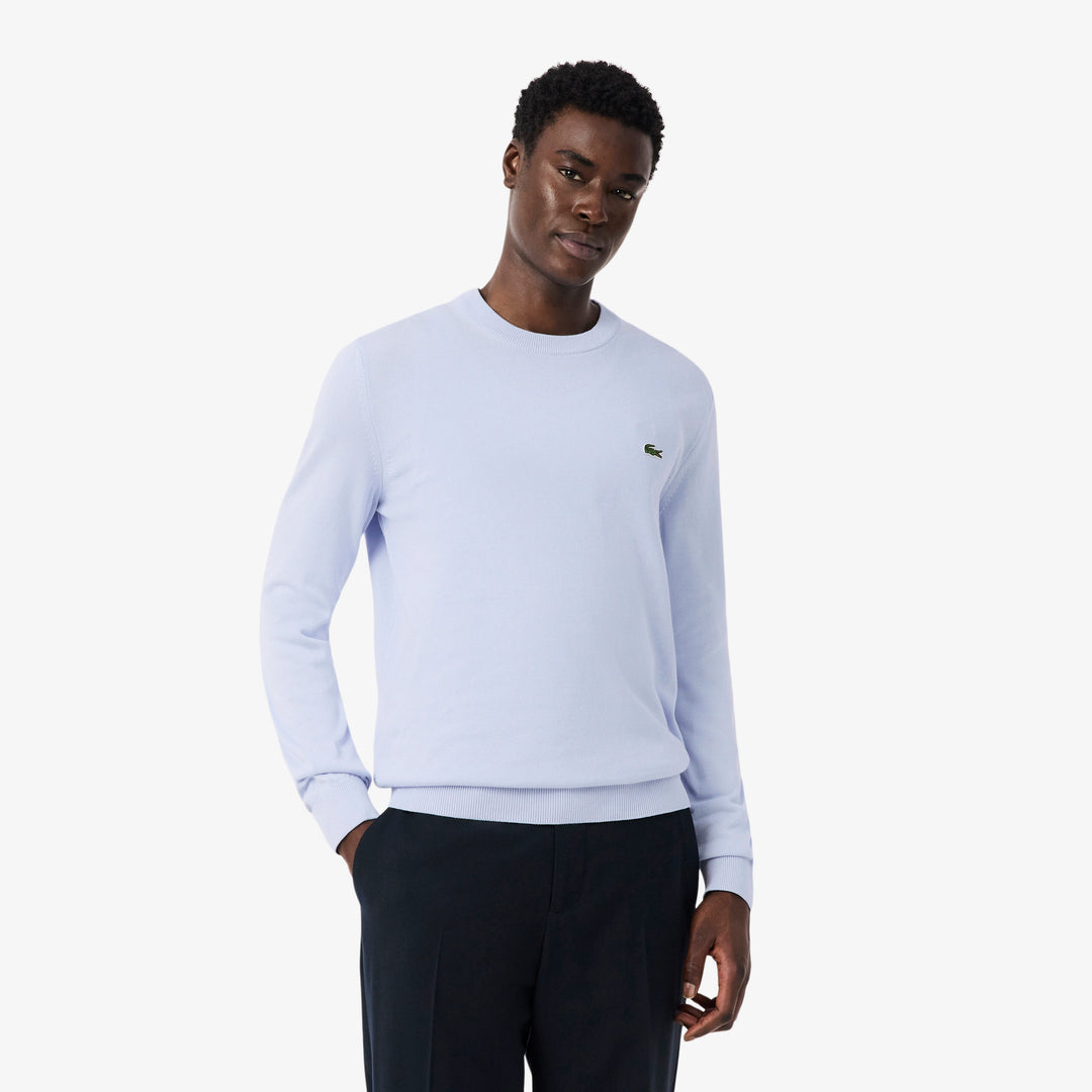 LACOSTE CREWNECK KNIT - LIGHT BLUE