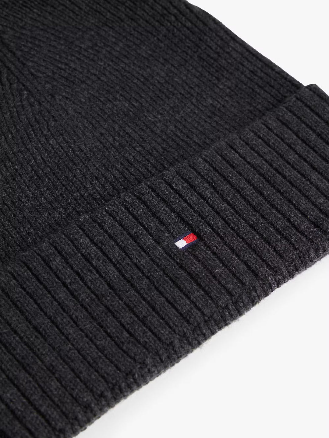 TH FLAG PIMA COTTON BEANIE - CHARCOAL GREY