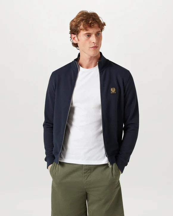 BELSTAFF FULL ZIP SWEAT - DARK INK