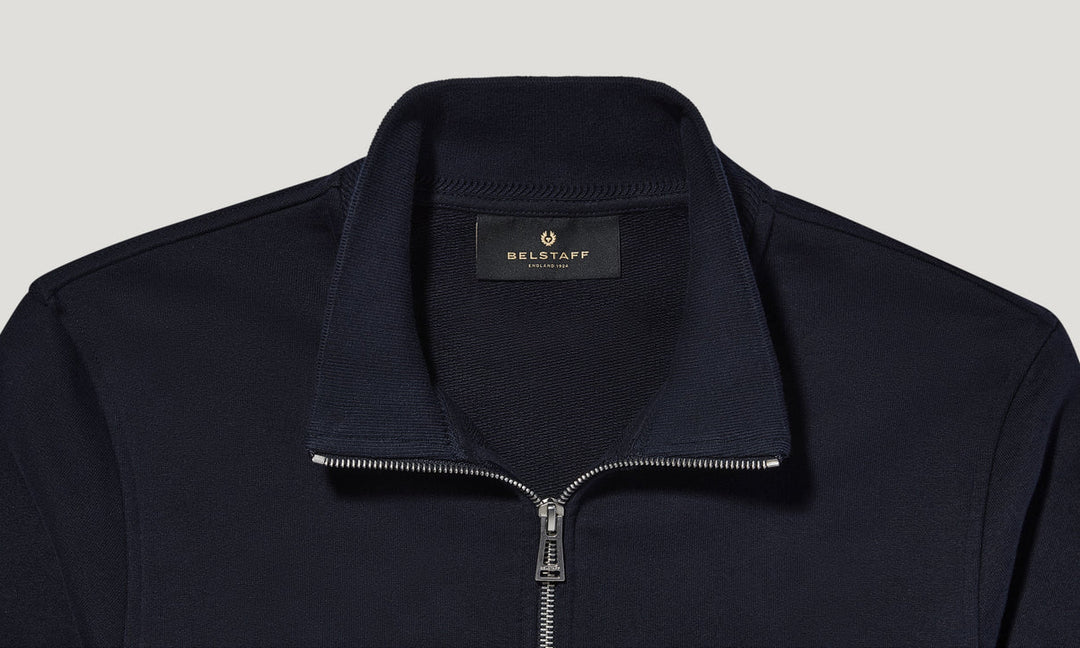 BELSTAFF FULL ZIP SWEAT - DARK INK