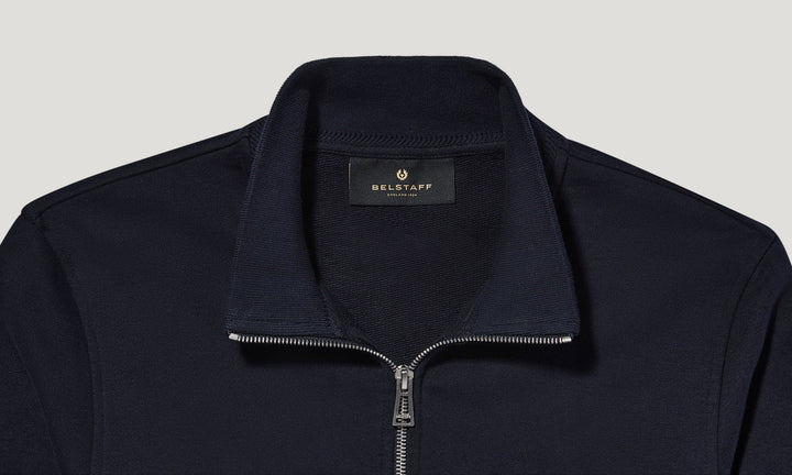 BELSTAFF FULL ZIP SWEAT - DARK INK
