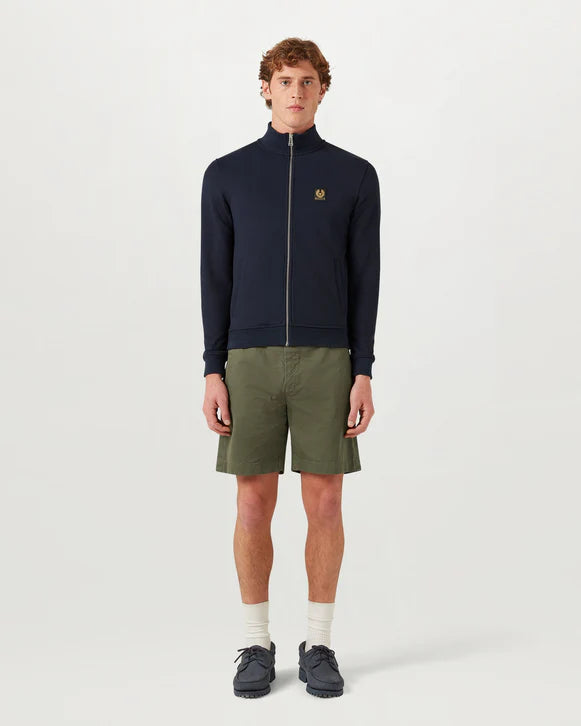 BELSTAFF FULL ZIP SWEAT - DARK INK