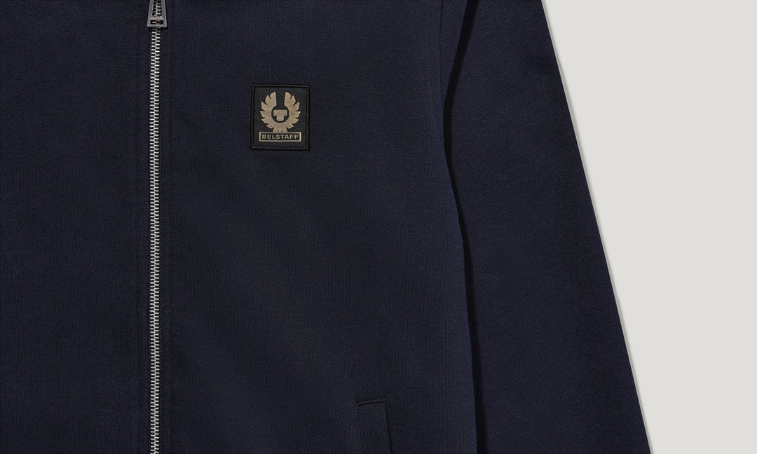 BELSTAFF FULL ZIP SWEAT - DARK INK