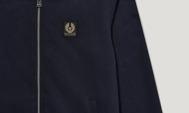 BELSTAFF FULL ZIP SWEAT - DARK INK