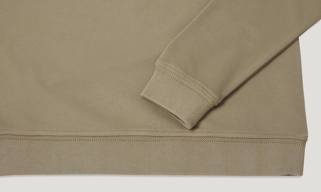 BELSTAFF 1/4 ZIP SWEATSHIRT - FATIGUE GREEN