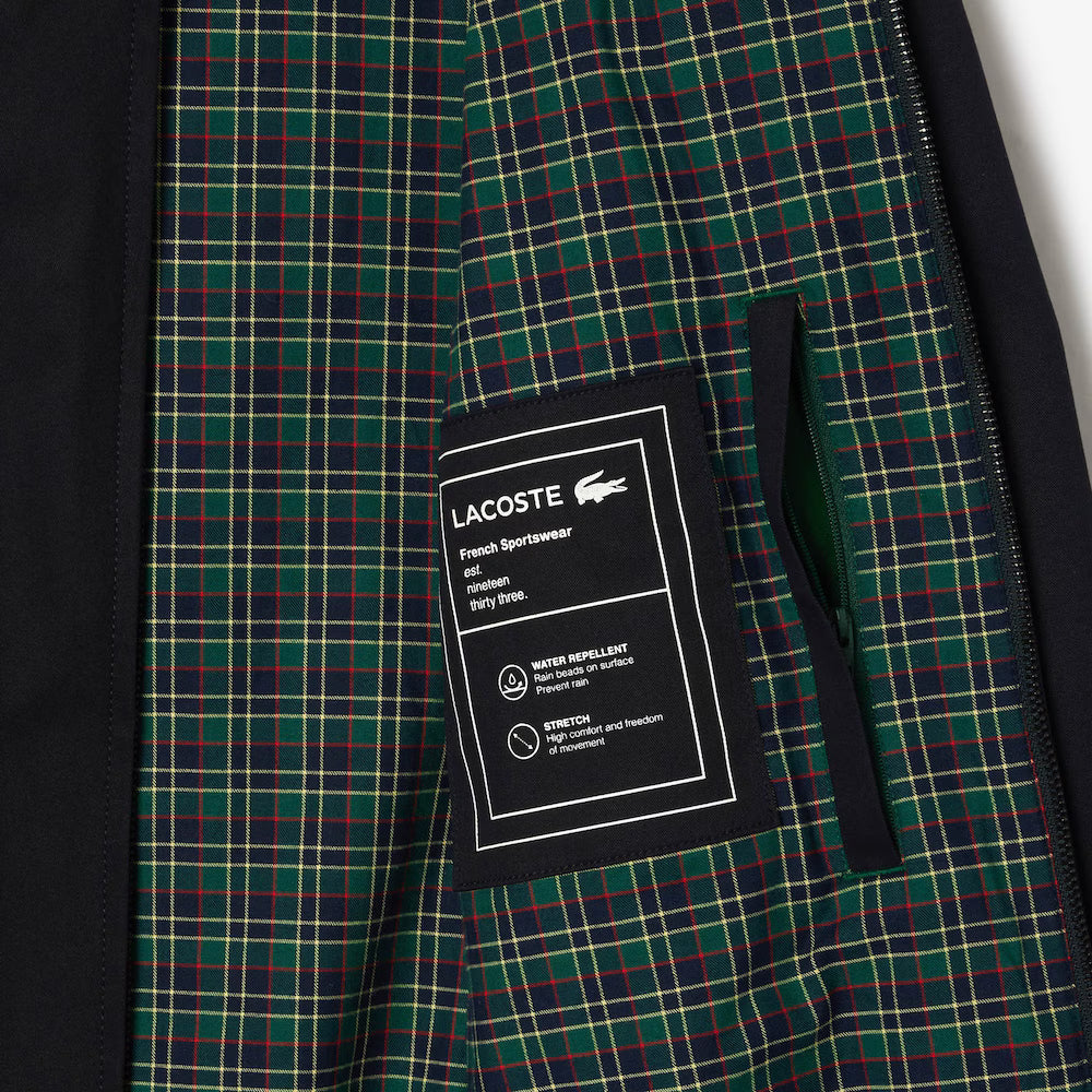 LACOSTE WATERPROOF TWILL HARRINGTON JACKET