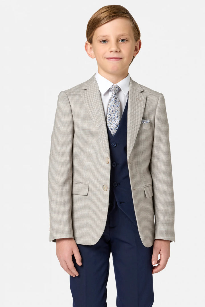 BENETTI BOYS LUCAS 3PC SUIT - STONE