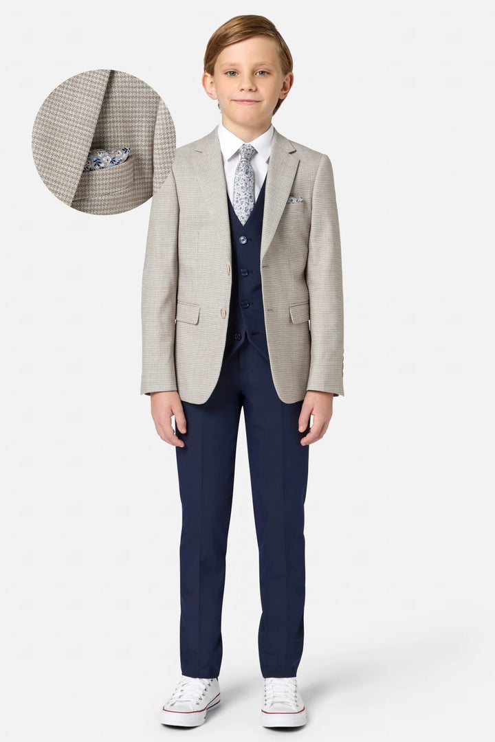 BENETTI BOYS LUCAS 3PC SUIT - STONE