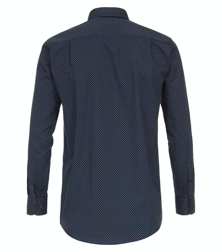 CASA MODA L/S PRINT SHIRT + - 100 BLUE