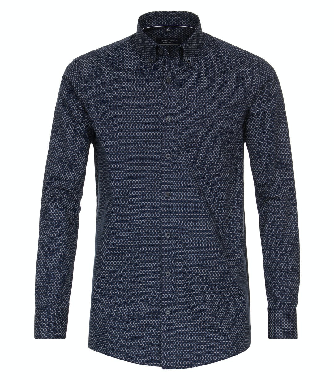 CASA MODA L/S PRINT SHIRT + - 100 BLUE