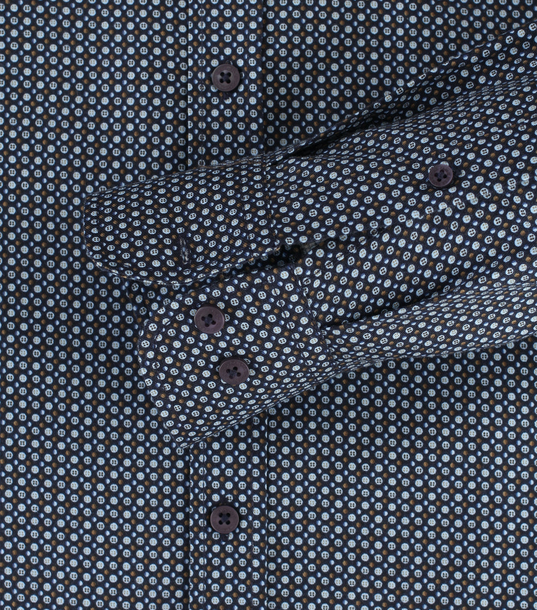 CASA MODA L/S PRINT - 100 BLUE