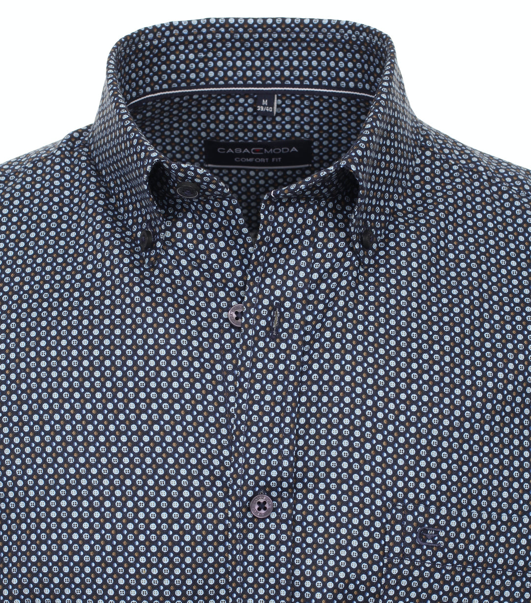 CASA MODA L/S PRINT - 100 BLUE