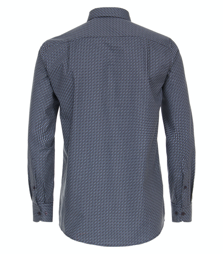 CASA MODA L/S PRINT - 100 BLUE
