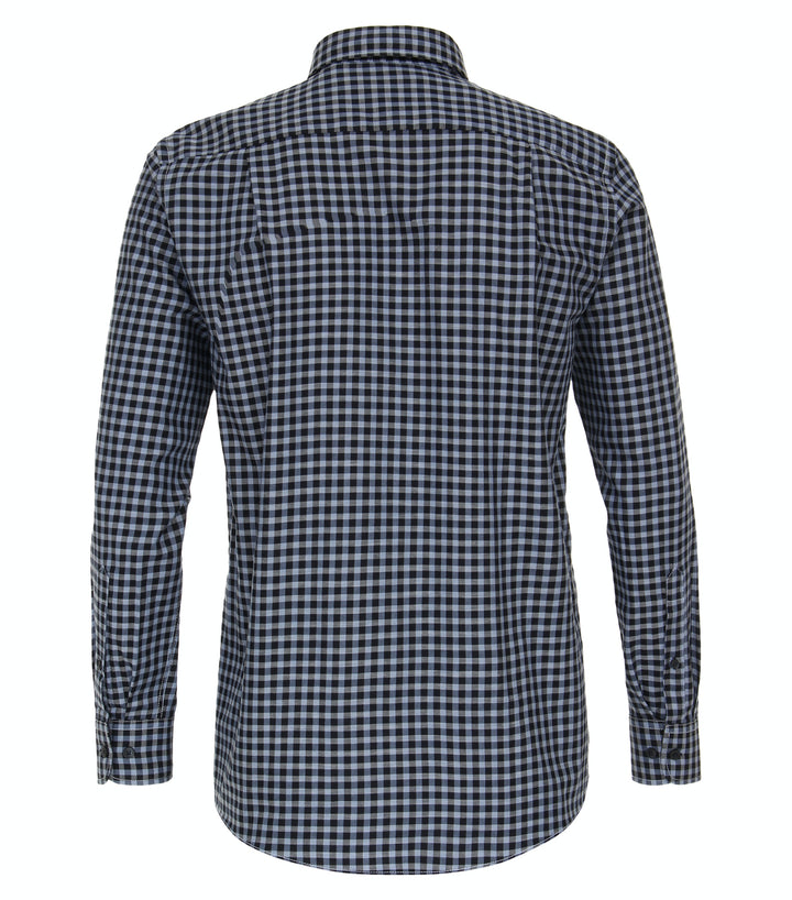 CASA MODA L/S CHECK SHIRT + - 100 BLUE