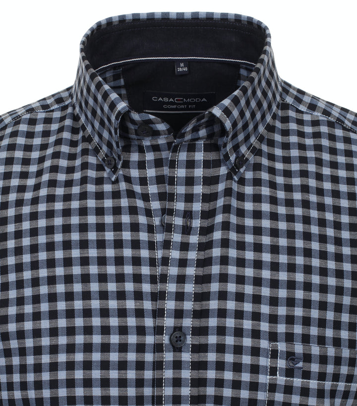 CASA MODA L/S CHECK SHIRT + - 100 BLUE