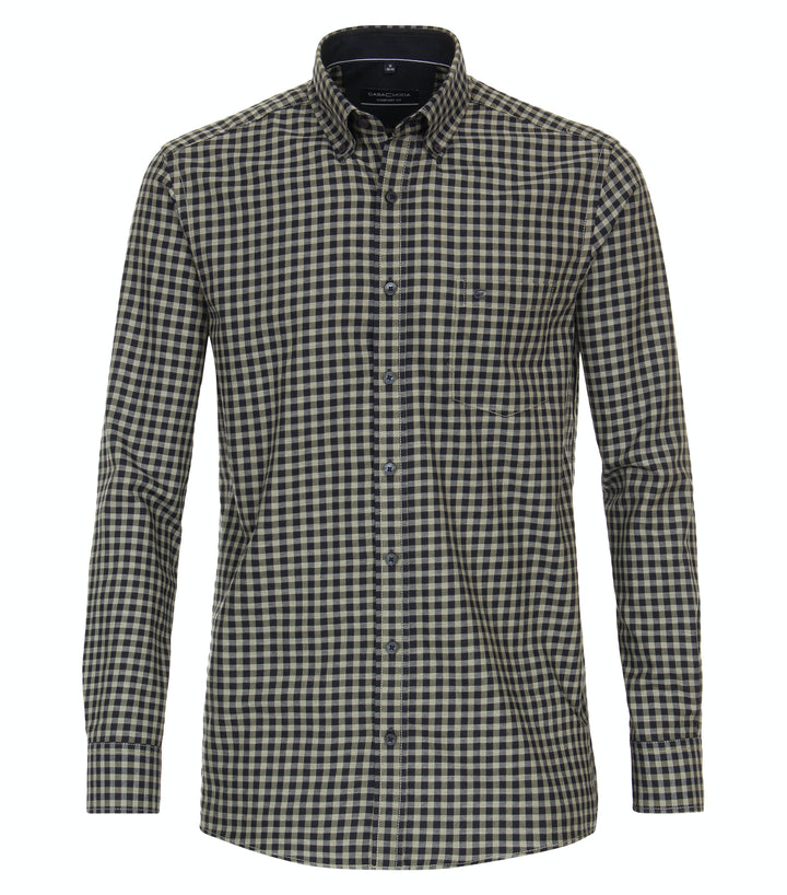 CASA MODA L/S CHECK SHIRT - 300 GREEN