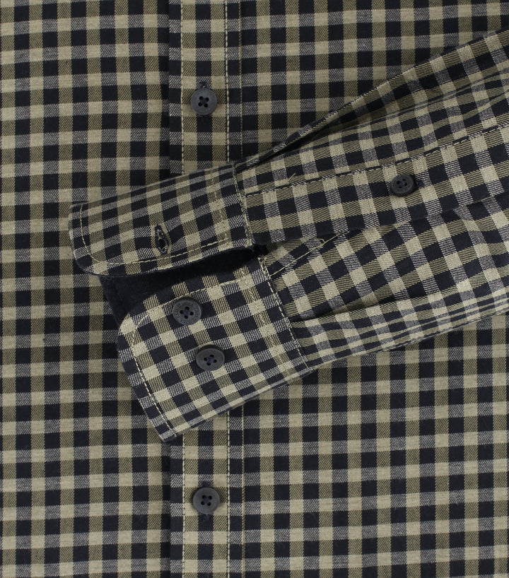 CASA MODA L/S CHECK SHIRT + - 300 GREEN