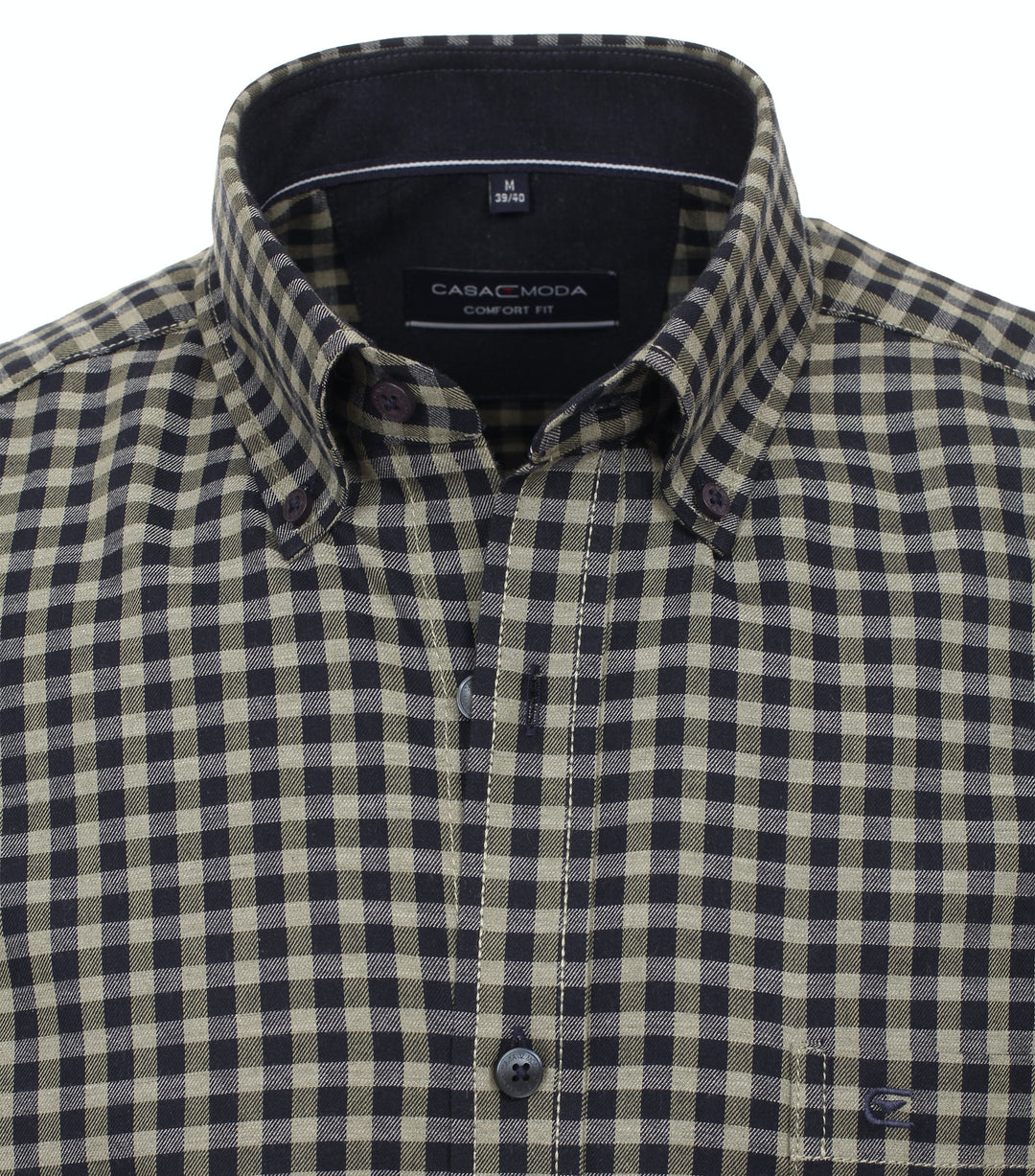 CASA MODA L/S CHECK SHIRT - 300 GREEN