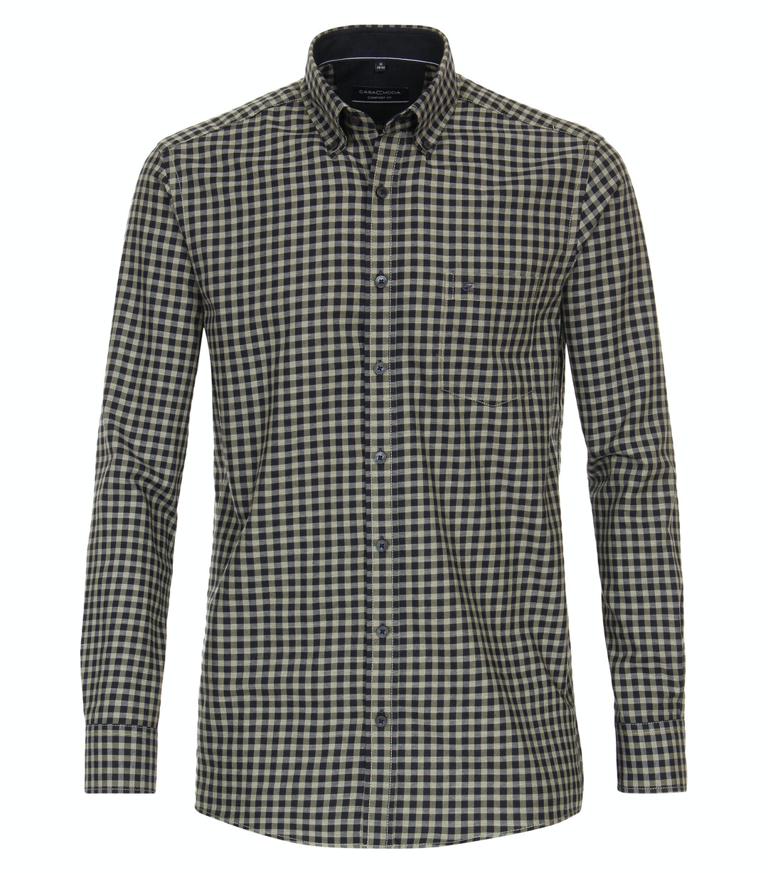 CASA MODA L/S CHECK SHIRT + - 300 GREEN