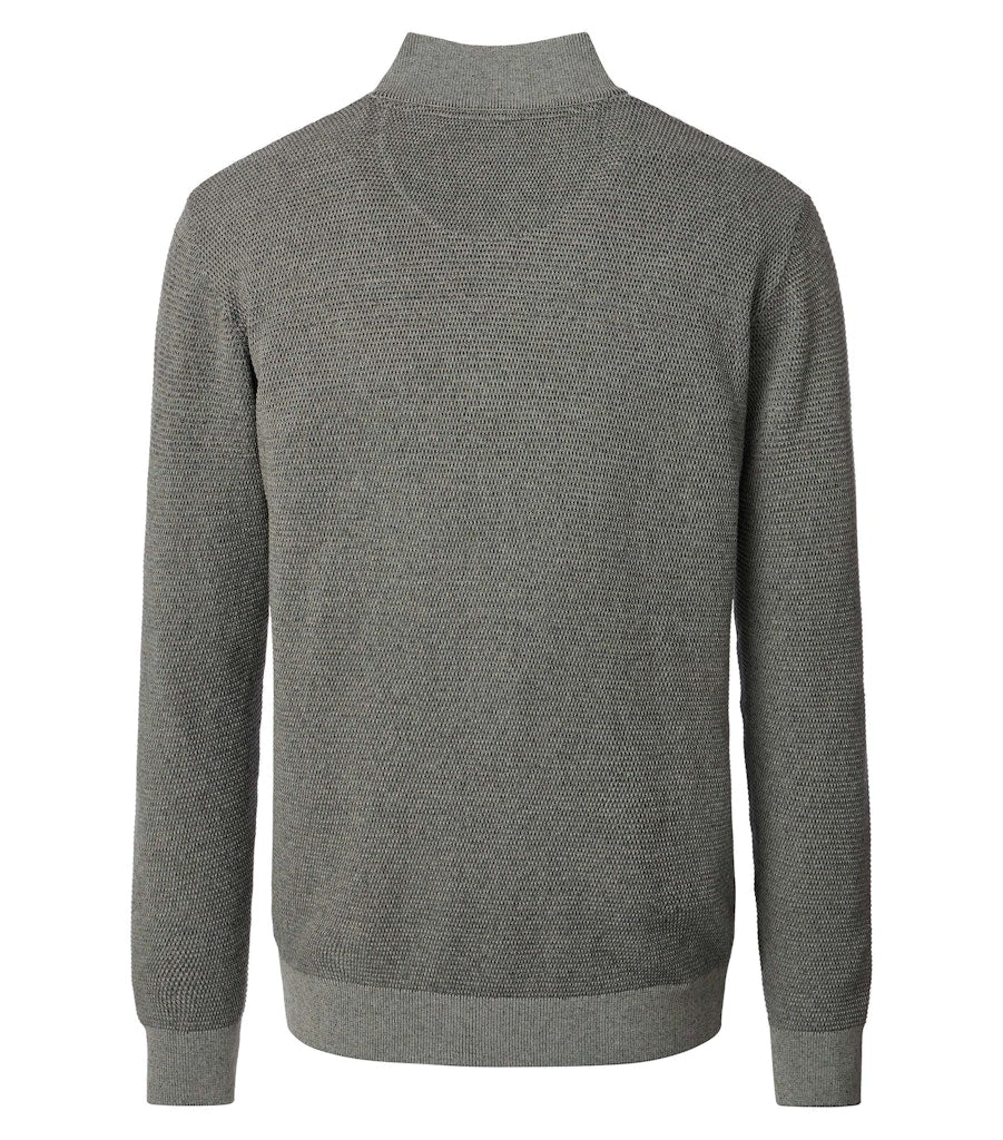 CASA MODA STRICKTROYER 1/2 ZIP - 381 SEAGRASS