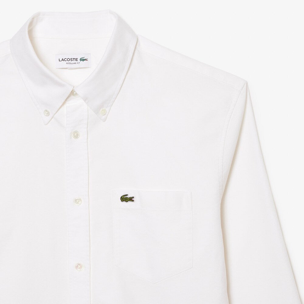 LACOSTE REGULAR FIT OXFORD - WHITE