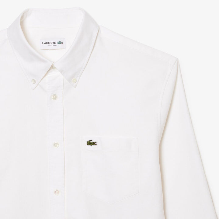 LACOSTE REGULAR FIT OXFORD - WHITE