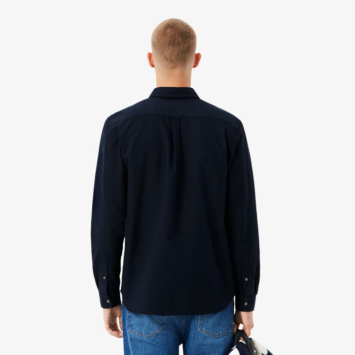 LACOSTE REG LS OXFORD - NAVY BLUE