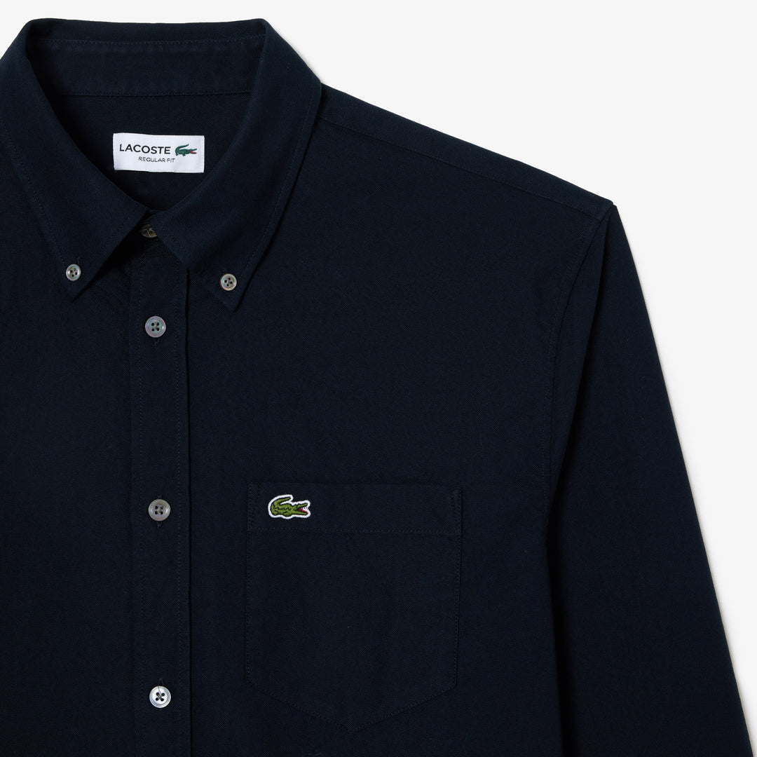 LACOSTE REG LS OXFORD - NAVY BLUE