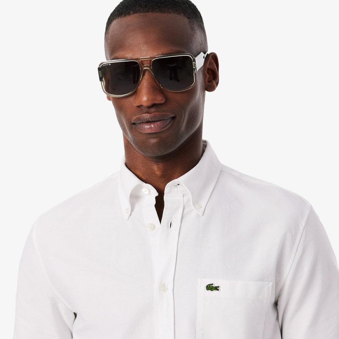 LACOSTE REG SS OXFORD - WHITE
