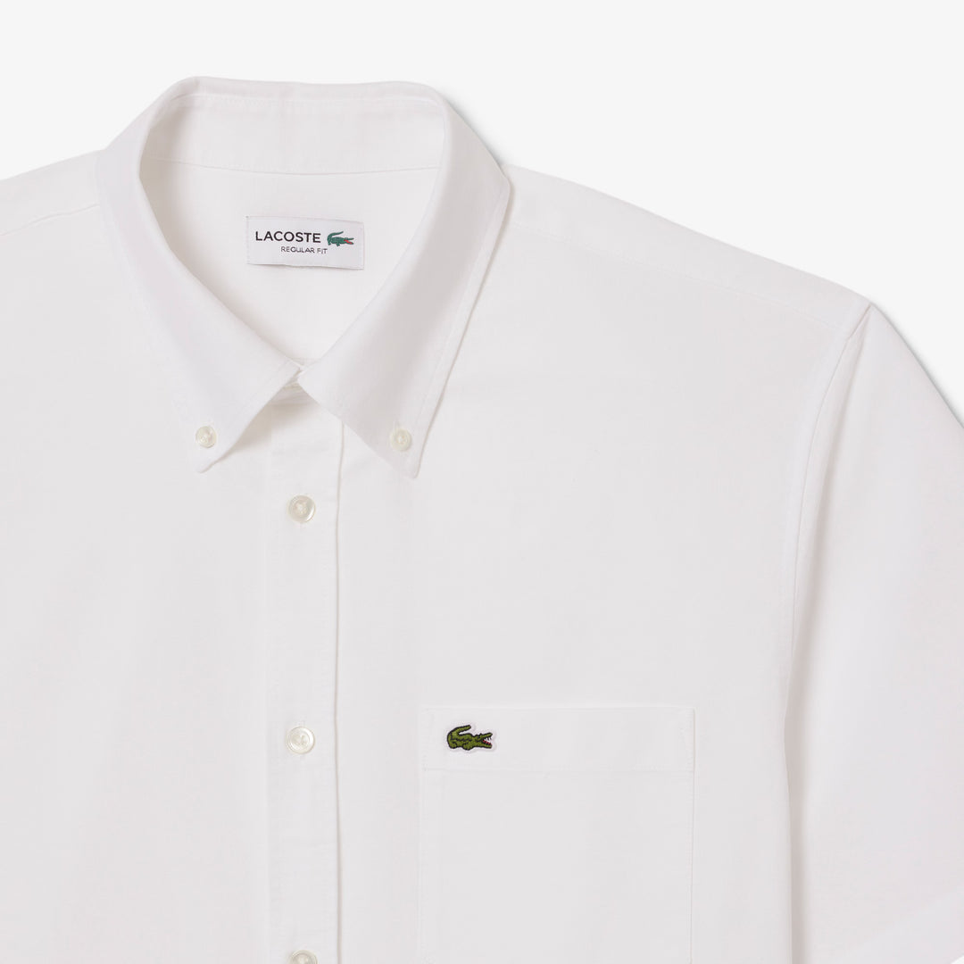 LACOSTE REG SS OXFORD - WHITE