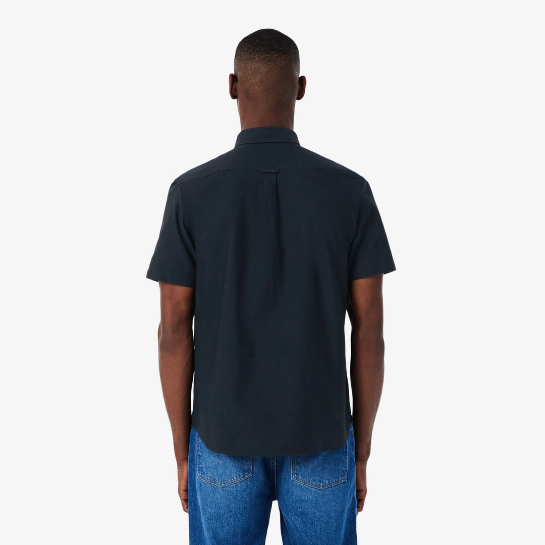 LACOSTE REG SS OXFORD - NAVY BLUE