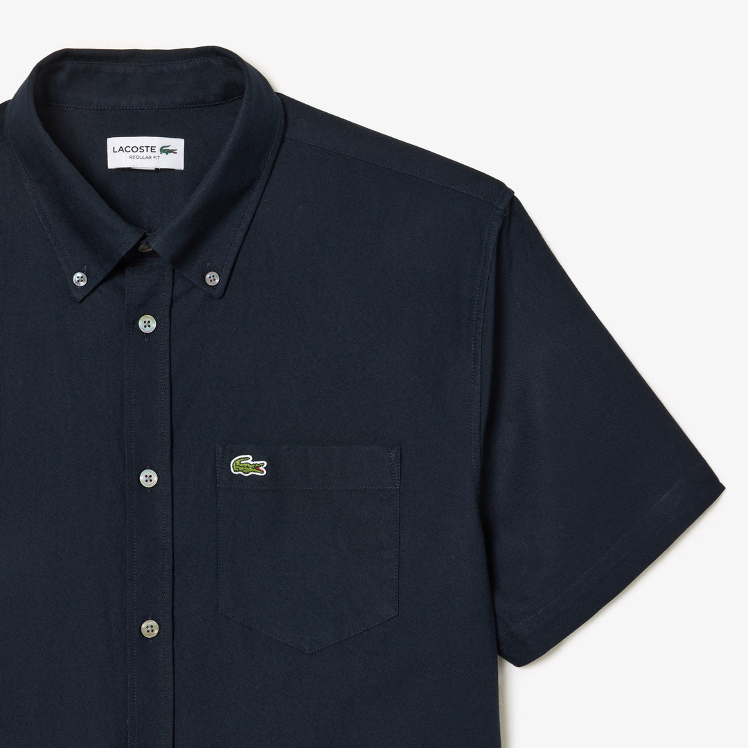 LACOSTE REG SS OXFORD - NAVY BLUE