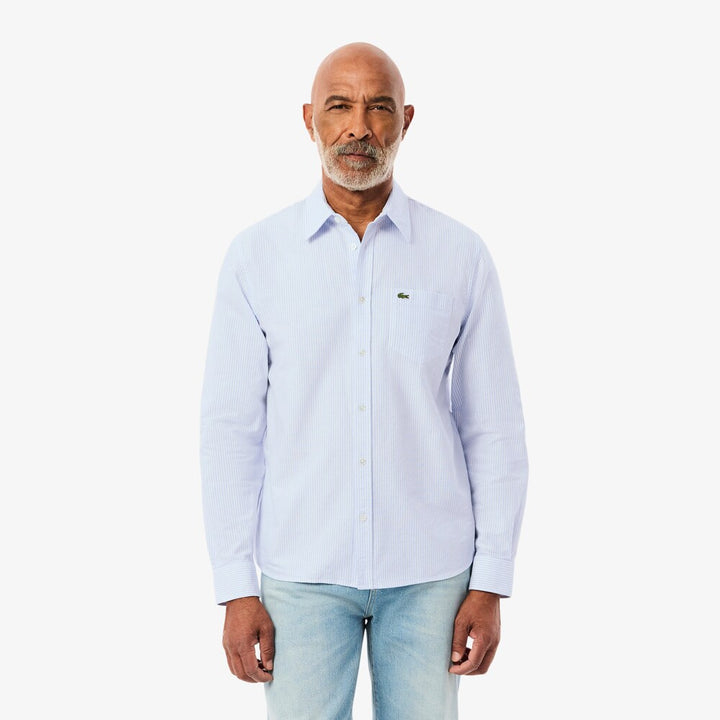 LACOSTE REGULAR FIT STRIPED OX - OVERVIEW/WHITE