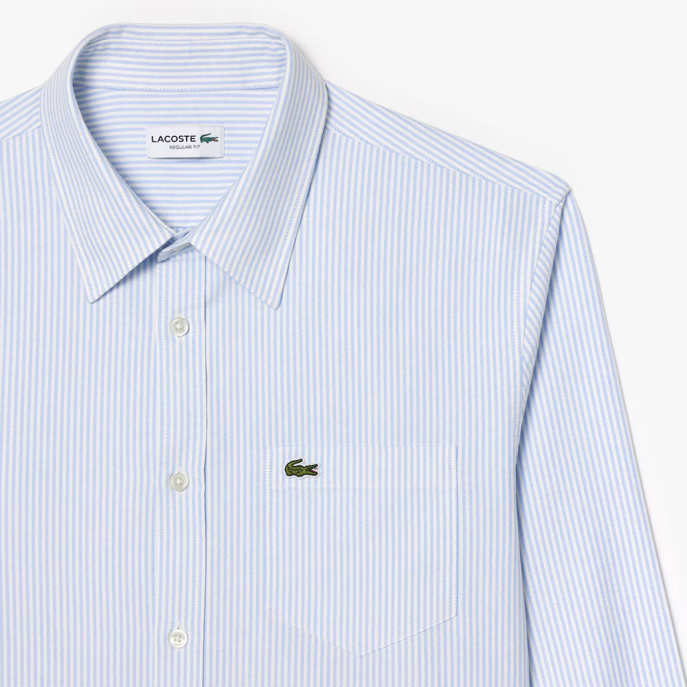 LACOSTE REGULAR FIT STRIPED OX - OVERVIEW/WHITE