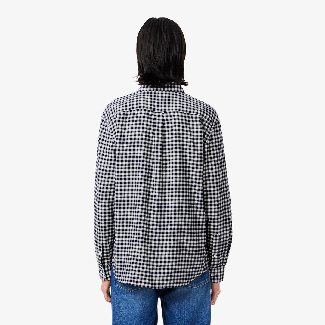 LACOSTE WINTER CHECK SHIRT - LAP/NAVY
