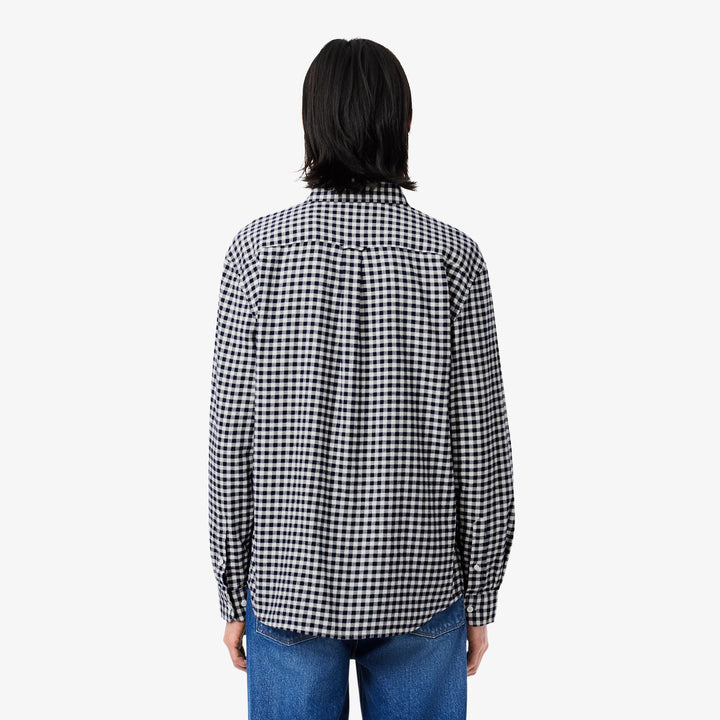 LACOSTE WINTER CHECK SHIRT - LAP/NAVY