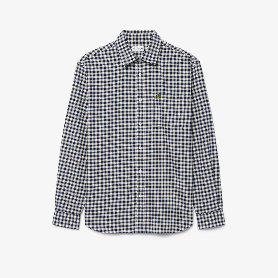 LACOSTE WINTER CHECK SHIRT - LAP/NAVY