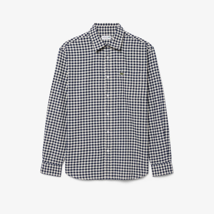 LACOSTE WINTER CHECK SHIRT - LAP/NAVY