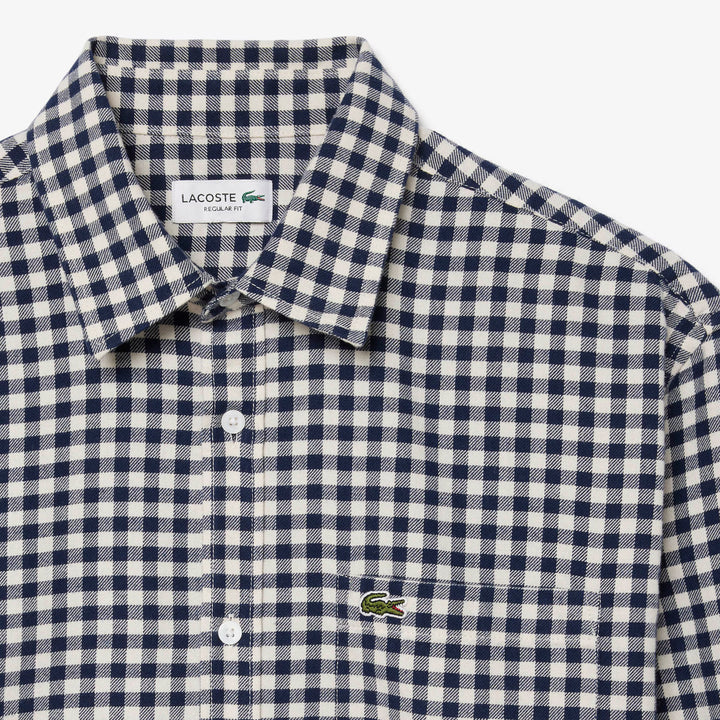 LACOSTE WINTER CHECK SHIRT - LAP/NAVY