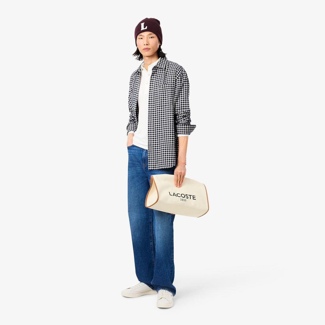 LACOSTE WINTER CHECK SHIRT - LAP/NAVY