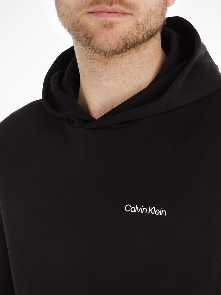 CK MICRO LOGO REPREVE HOODIE - BLACK