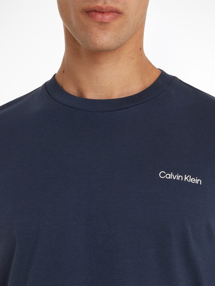 CK MICRO LOGO INTERLOCK TEE - NAVY
