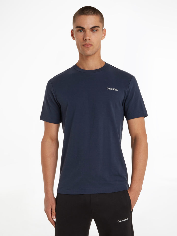 CK MICRO LOGO INTERLOCK TEE - NAVY